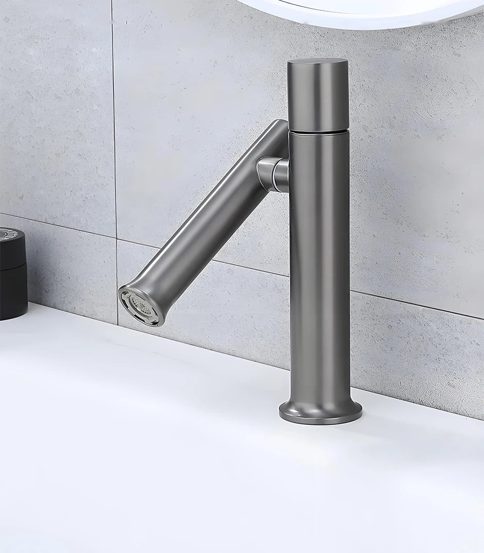 Bathroom Faucets Stainless Steel 304 Brushed Gold Basin Mixer Sink Faucet Gourmet Washbasin Tapware Hot Cold Water Tap Grey