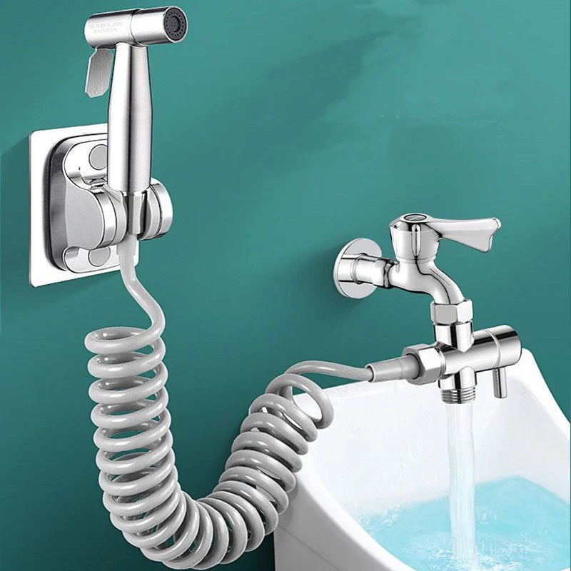 Black Toilet Bidet Faucet Handheld Sprayer Stainless Steel Bathroom Hand Bidet Sprayer Set Hose Toilet Self Cleaning Shower Head