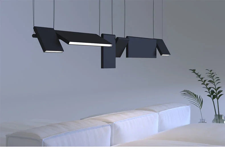 Modern Rotatable Led Chandelier Lighting Living Dining Room Pendant Lamp Home Decor Bar Office Reception Hanging Light Luminaire
