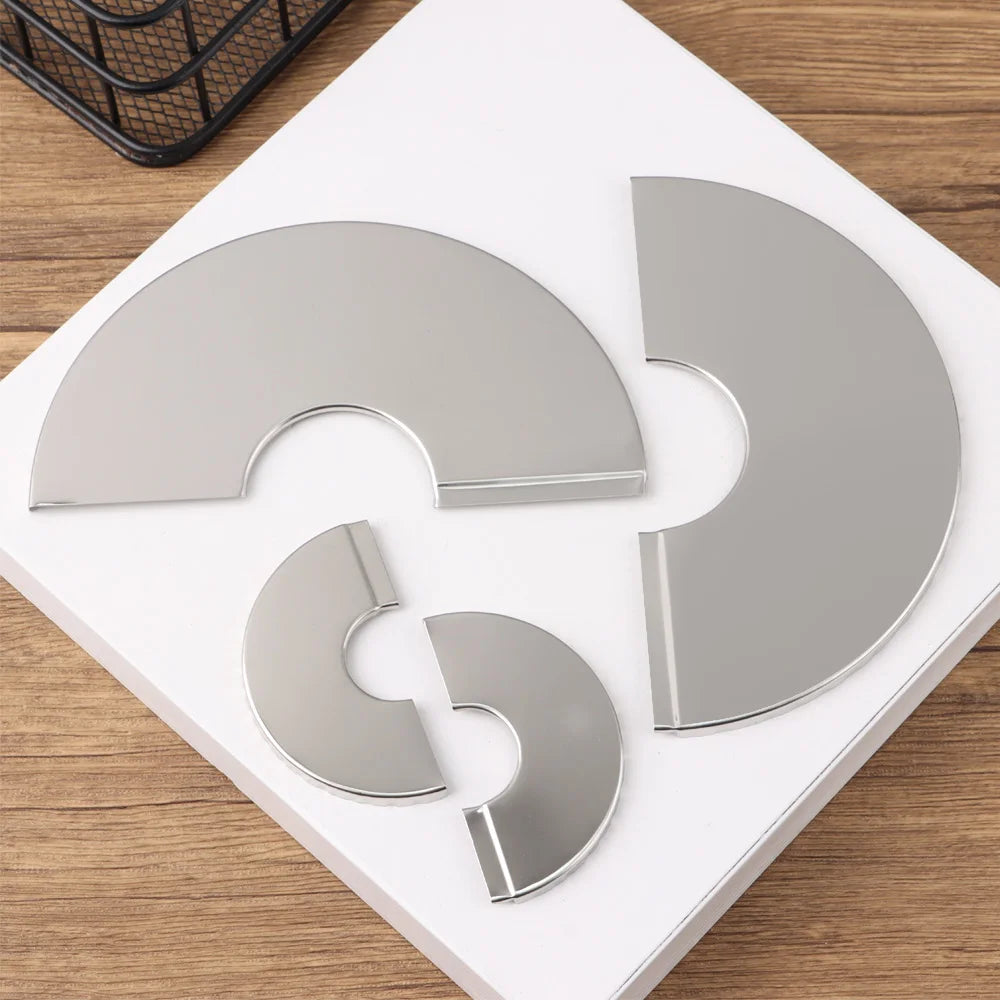 1Pc Stainless Steel Shower Kitchen Faucet Decorative Cover Wall Flange Self-Adhesive Pipe Wall Covers Bathroom Accessories New