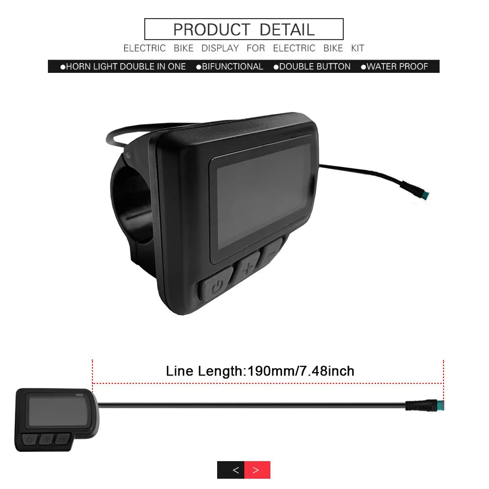 Electric Bike 30A Brushless Controller with SM Plug for 1000W Motor with LCD Display Panel S800 S830 E-scooter Meter Control UKC