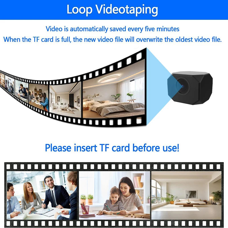 4K HD Mini Camera WiFi IP APP Remote Monitoring Lightweight Portable Camcorder Smart Home Surveillance Security Camera