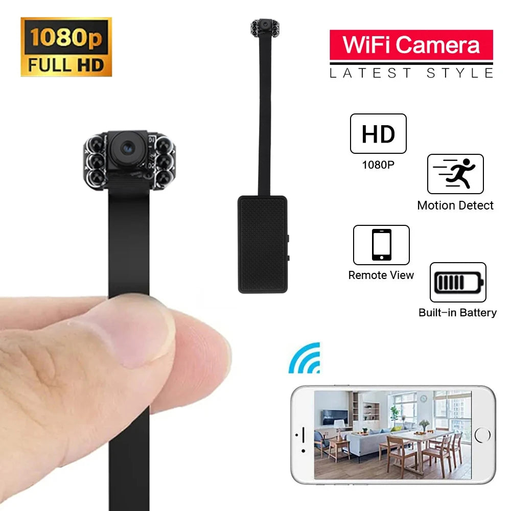 HD 1080P DIY Mini Camera Portable Wireless Module Night Vision WiFi Cam Motion Detection Camcorder Loop Recording Remote View