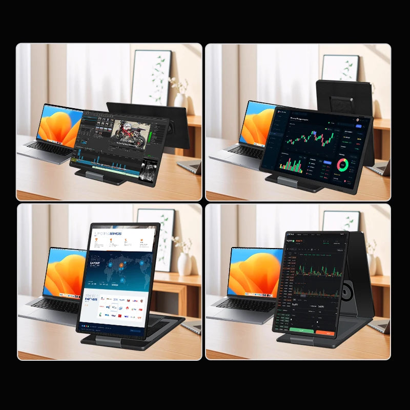 2026 Hot Horizontal and Vertical Detachable Screen Portable Monitor Display Compatible with 12-18.5 Inch  USB 3.1  Laptop