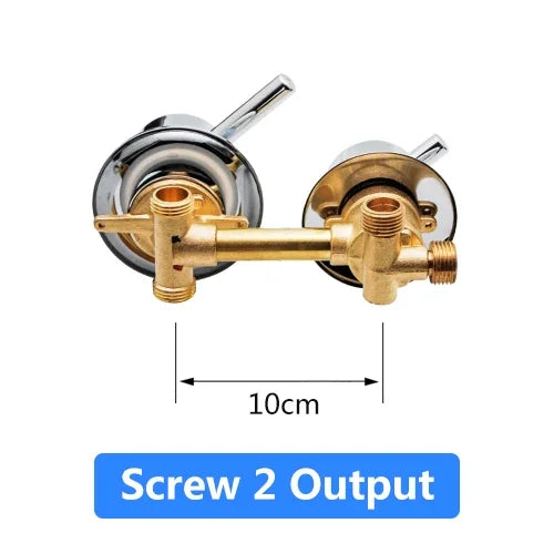 2/3/4/5 Ways Water Outlet Screw Thread Center Distance 10cm Mixing Valve Brass Bathroom Shower Mixer Faucet Tap Cabin