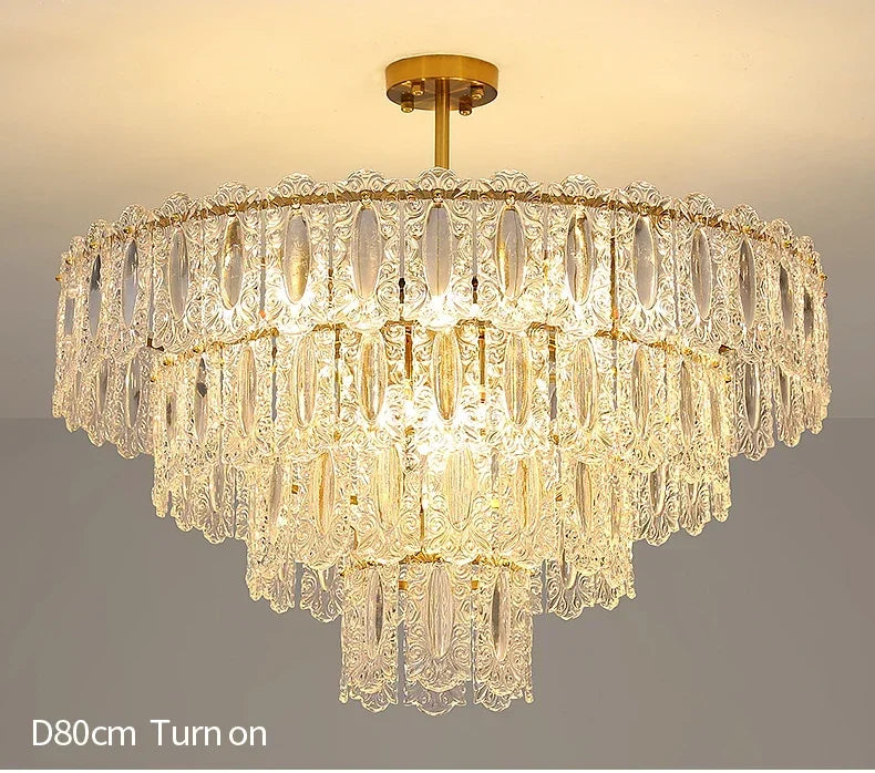 Modern Light Luxury French Living Room Chandelier Romantic  Bedroom Ceiling Lamp Dining Table Decor Hanging Light Lustre Fixture
