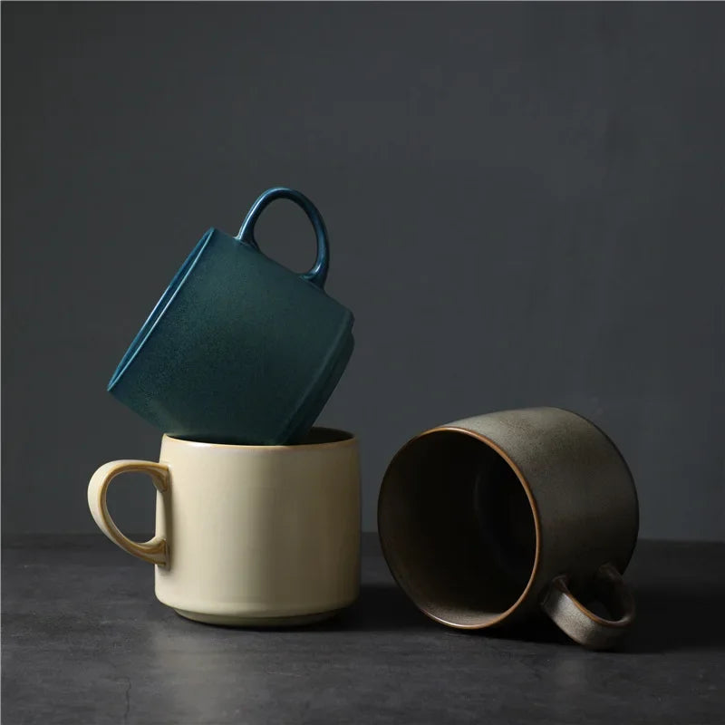 Ceramic Breakfast High-Looking Couple Water Cup Stoneware Coffee Cup Vintage Mug Nordic Creative