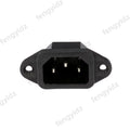 IEC320 C14 C13 Electrical AC Socket 3 Female Male Inlet Plug Connector 3pin Socket Mount