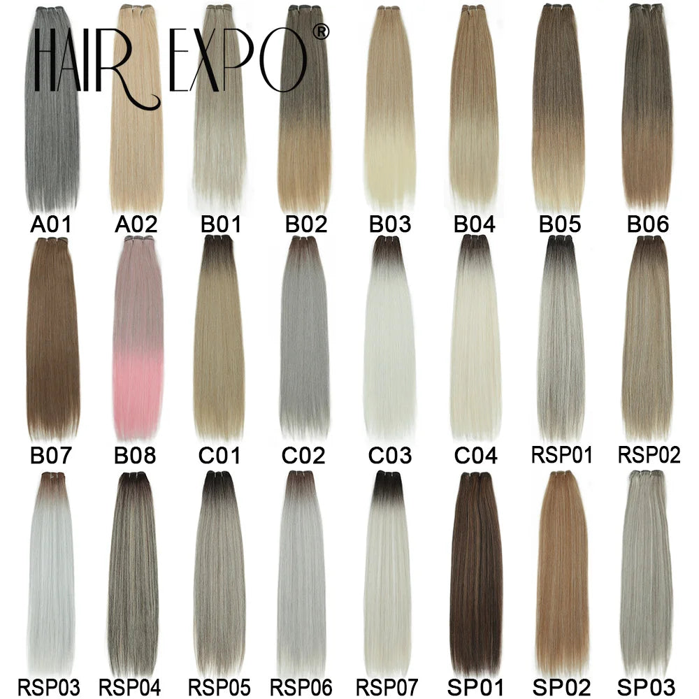 26" Bio Straight Hair Bundles Natural Soft Heat Resistant Fiber Synthetic Fiber Hair Extensions Protein Straight Hair Weave