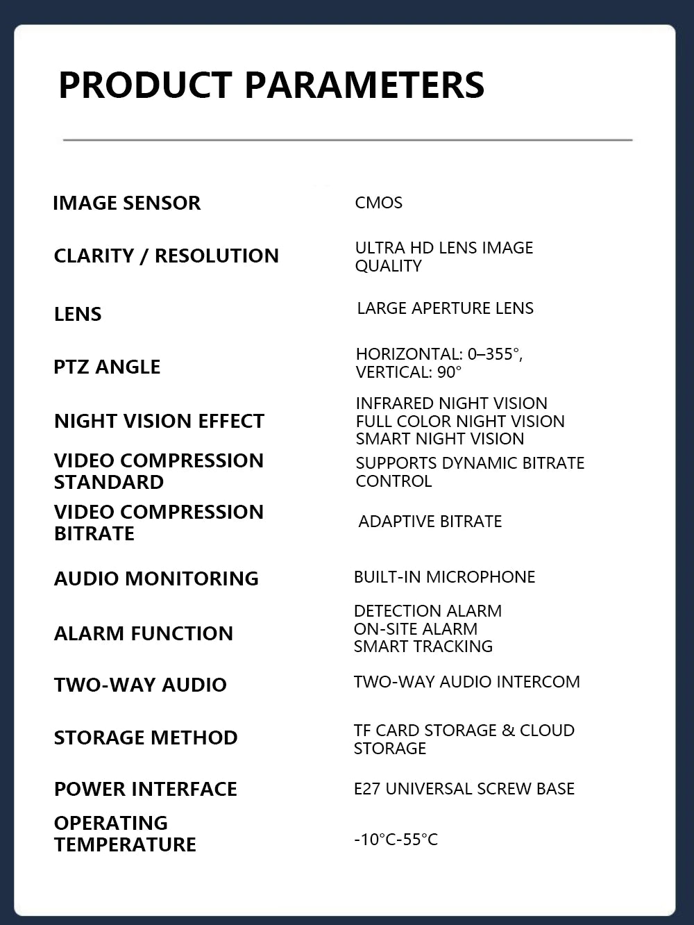 Smart Wireless Security Camera 2.4GHz WiFi, Plug & Play No Installation, Indoor Outdoor, Pet Monitoring for Home Travel Rental,