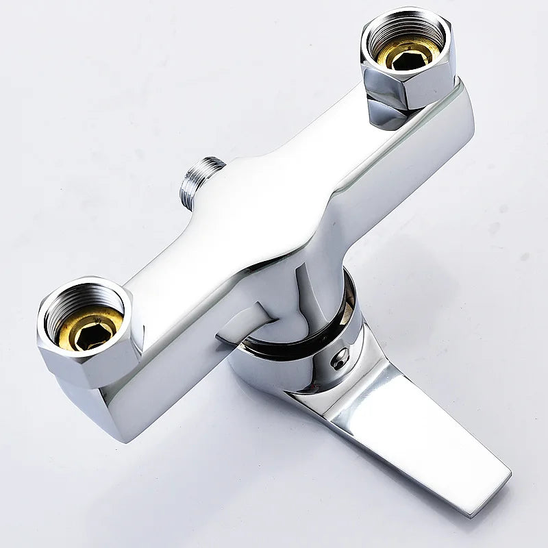 Brass Shower Faucet Mixer Valve Set with Shower Head and Hidden Switch for Bathroom Hot and Cold Water Tap  Bath