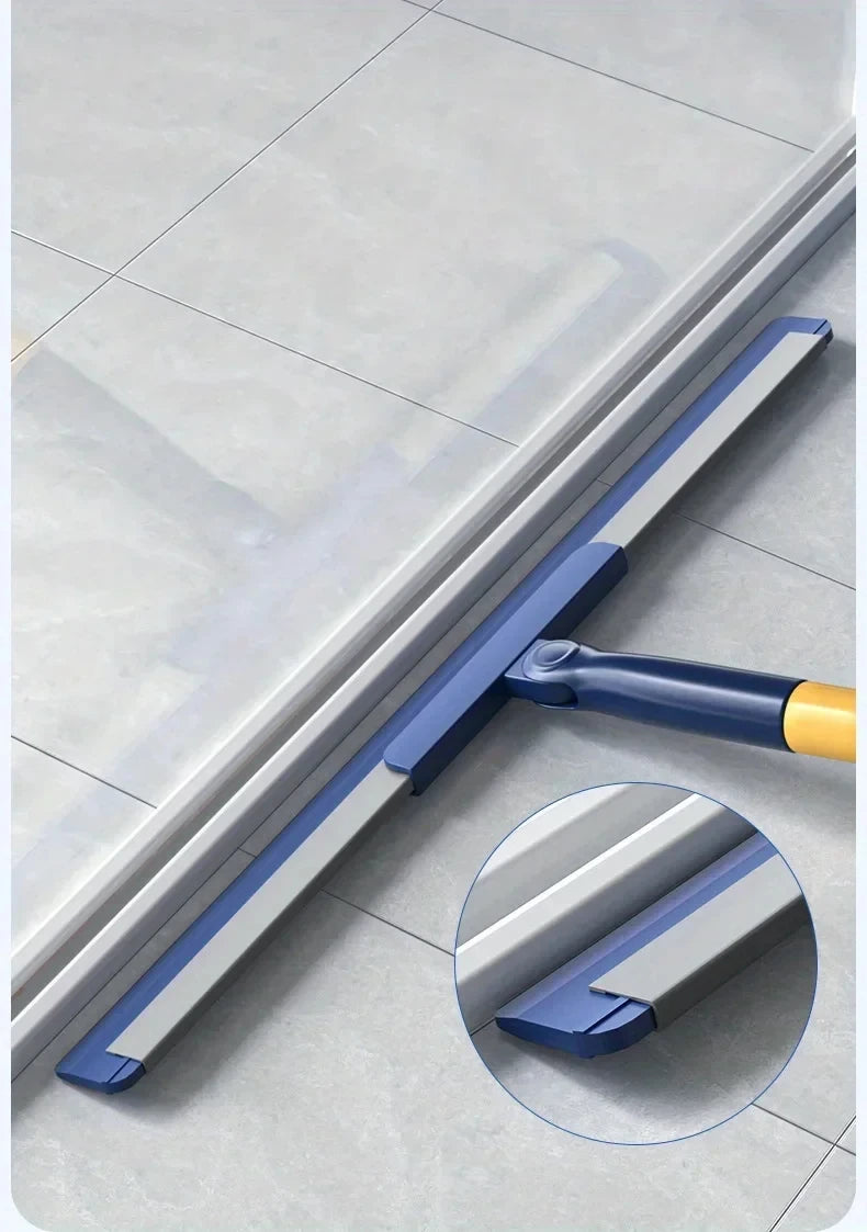 Portable Silicone Telescopic Scraper Mop Household Sweeping Floor Scraping Efficient Cleaning Toilet And Bathroom Brush