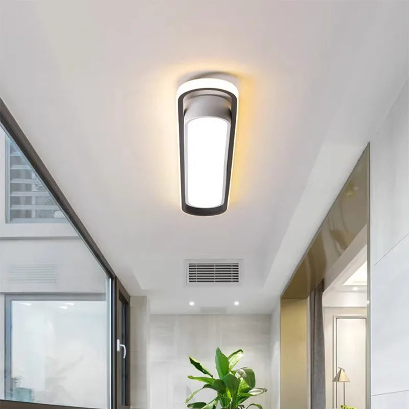 LED Ceiling Light, Minimalist Modern Light, Long Strip, Creative Bal Living Room, Bedroom, Study, Human Body Sensing Rectangular
