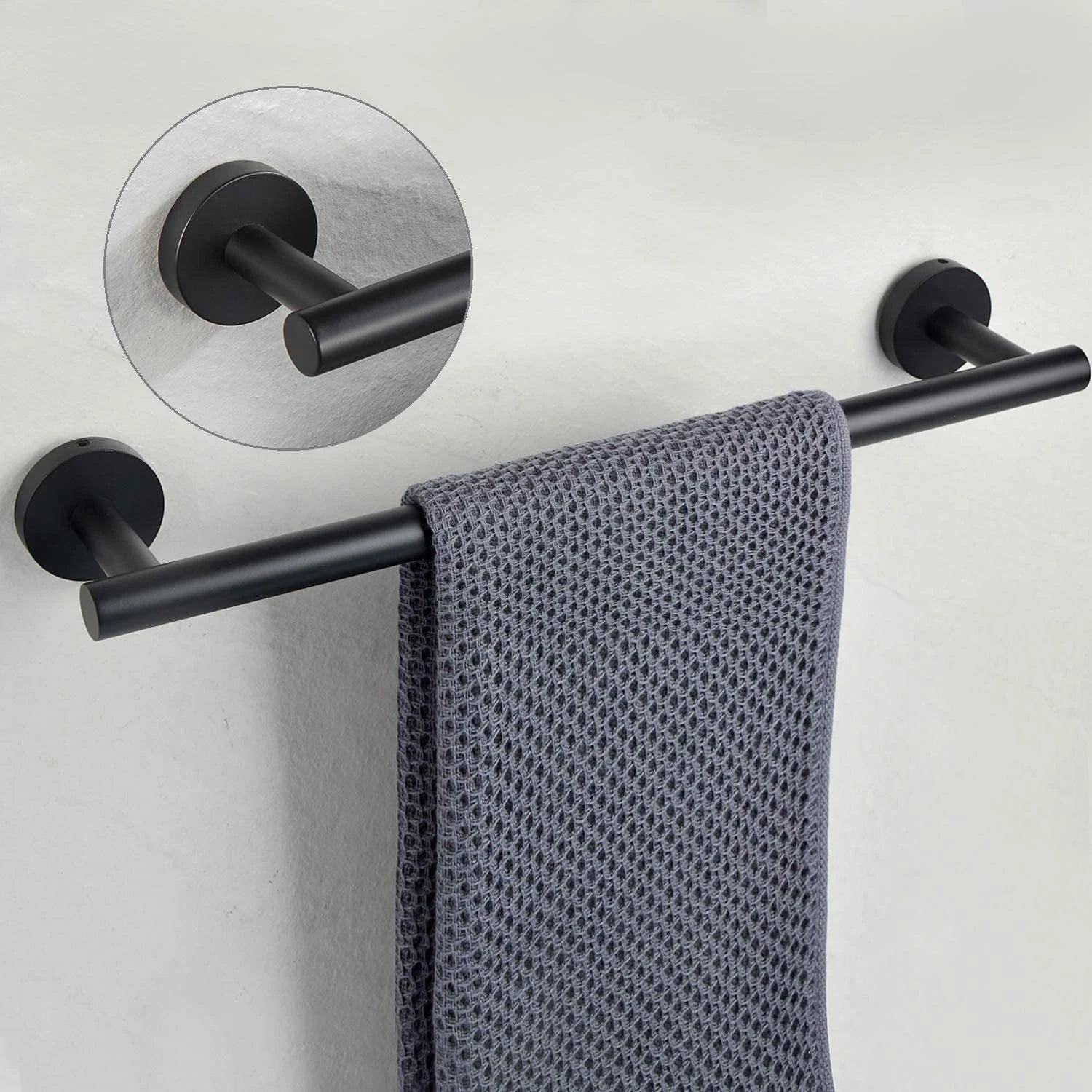 Bathroom Hardware Set Accessories Wall Mounted Stainless Steel Towel Bar Towel Ring Toilet Paper Holder Hook Bathroom Kit