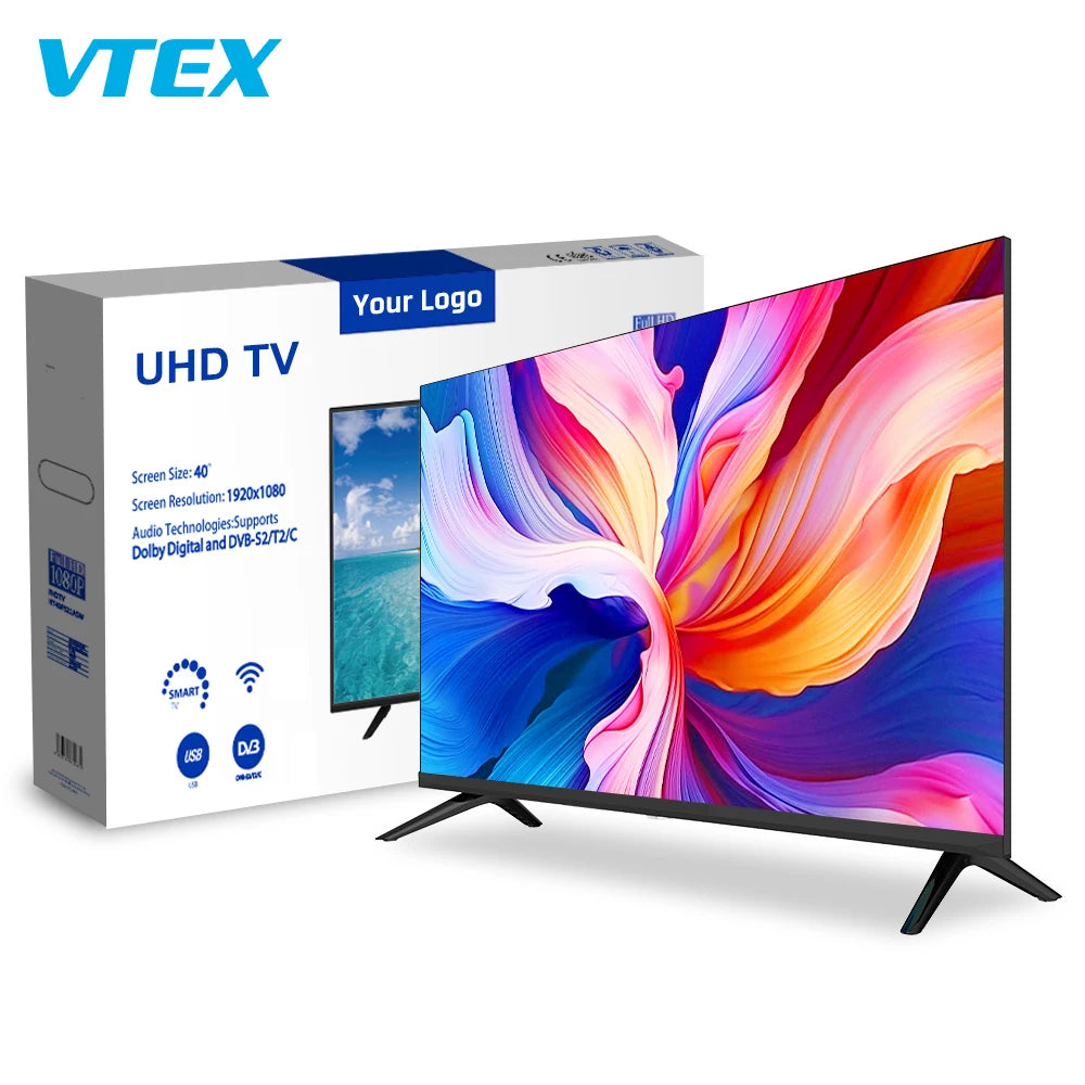 VITEK 49 60 78 Inch Smart 4K Television LED TV,Cheap Chinese Flat Screen UHD Television,55 65 75 80 85 Inch Smart UHD LED TV 4K