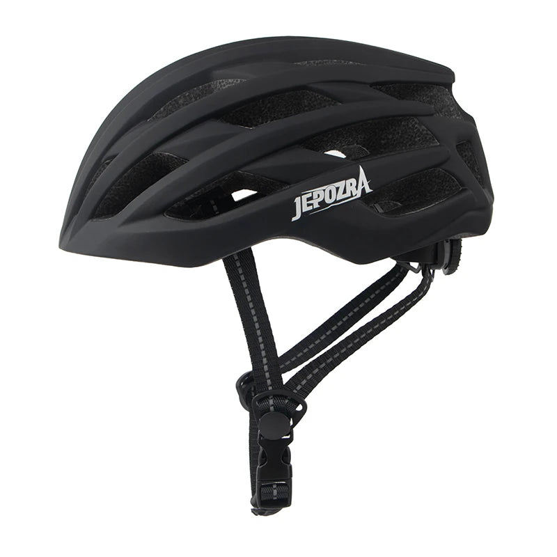 JEPOZRA Cycling Helmet Man Women LED Light Helmet Road Mountain Bike Helmet Bicycle Helmet Rechargeable Brim Design Helmet