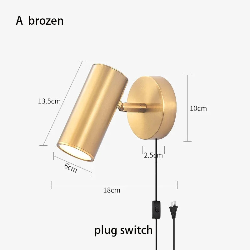 Modern Bedroom LED Wall Light Touch Sensor Switch White Black Gold Long Pole Arm Folding Bed Head Wall Reading Wall Light
