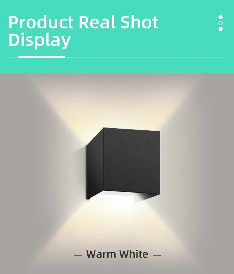 Wall Light Outdoor LED Waterproof External Stairs Street Interior Garden Living Room Fixture Decorative Home Lamp Decor Wall Led