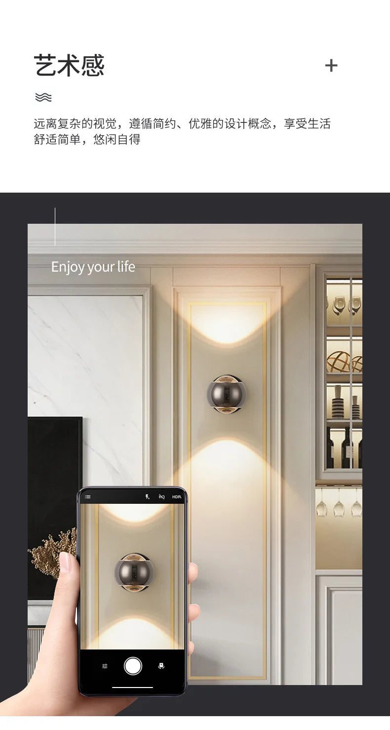 Aluminum Luxury Art Glass Wall Lamp Sconce Living Dining Room Bedroom Corridor Staircase Home Decor Lighting