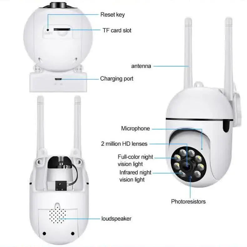 iCam365 APP IP Camera Smart Outdoor Home Security WIFI CCTV Surveillance with Color Night Vision Wireless HD 2-Way Audio 1080P