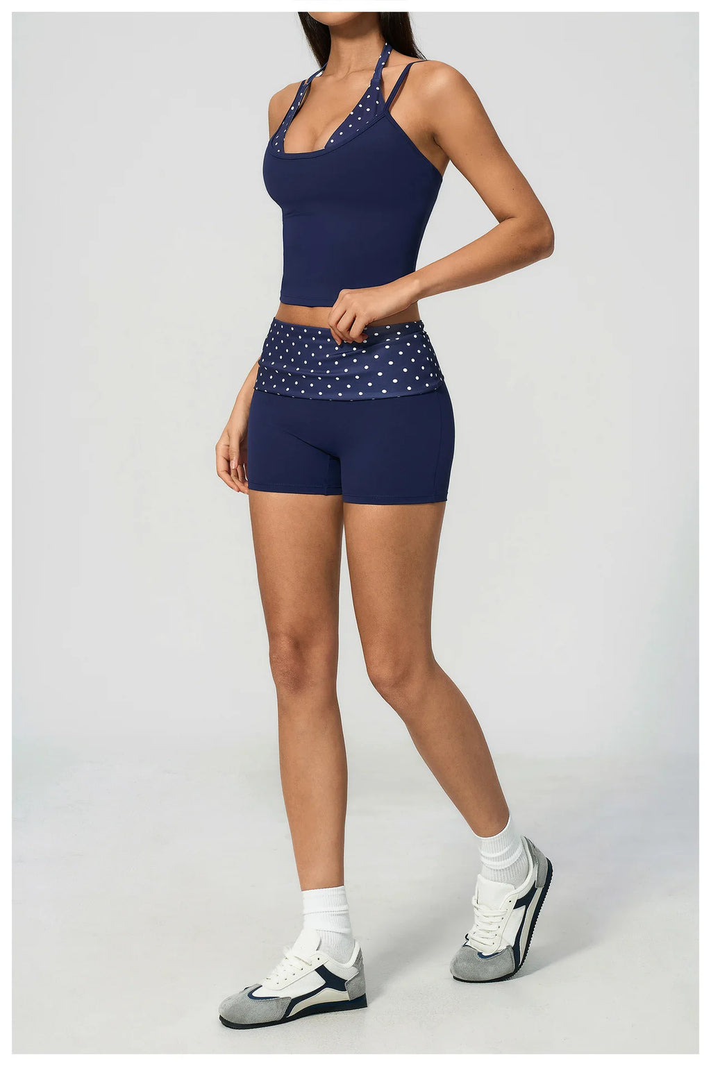 Summer 2PCS Yoga Set Women's Tracksuit Fashion Polka Dot And Striped Workout Sets Gym Outfits High Waist Butt Lift Yoga Clothes