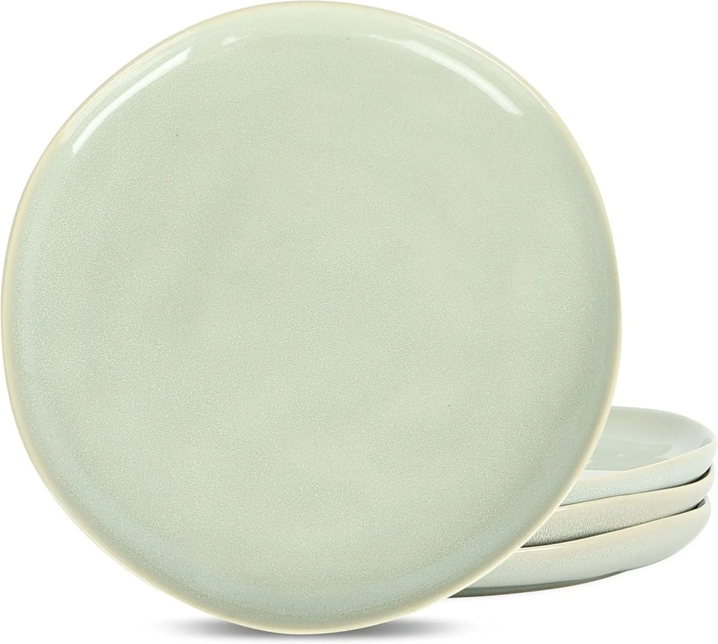 8-Piece Dinner Plate Set Stoneware, Light Green