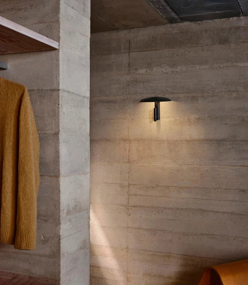 New Style Black Orange Beige Metal Wall Light With Switch 3000K Mushroom Bedroom Dining Room Shop LED Rotatable Dropshipping