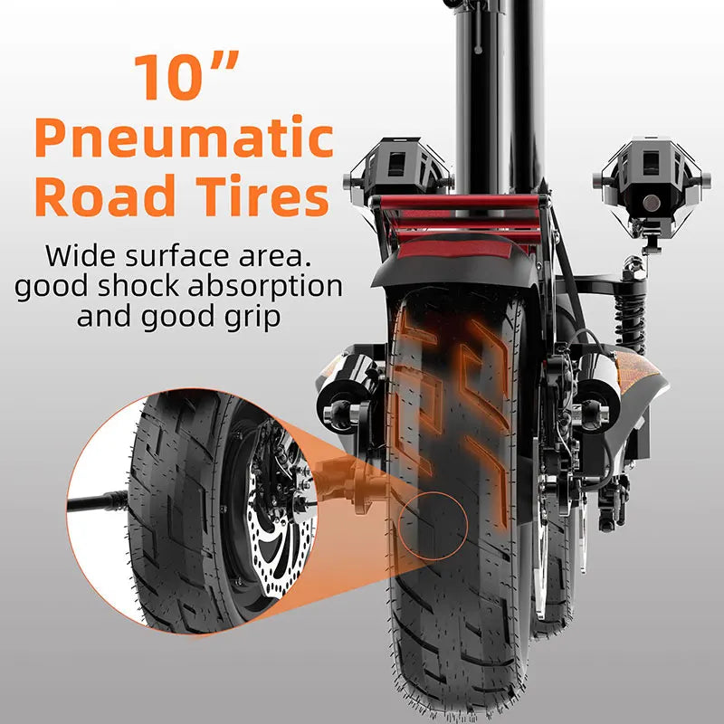 75km Long Range Electric Scooter 20Ah Battery 65km/h Top Speed Street Tires Adults Scooter Long battery life for commuting