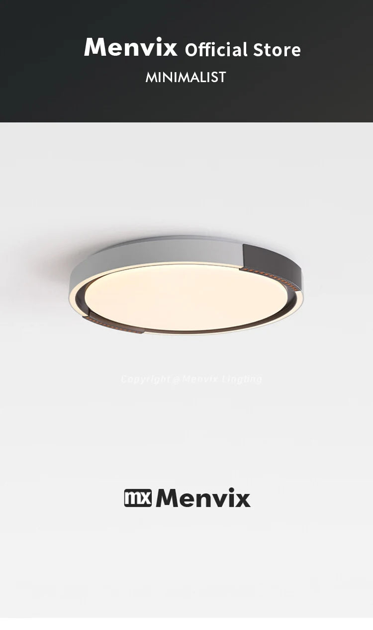 Modern LED Ceiling Lamp Bedroom Study Fixture Round White Home Art Design Indoor Decoration Living Room Lights Lustre Lighting