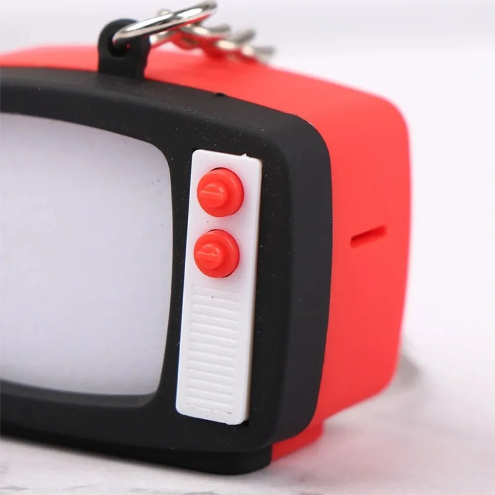 Creative Retro Television Keychain Miniature Television Tv Keychain Pendant Creative Children  Model  Led Keychain Home