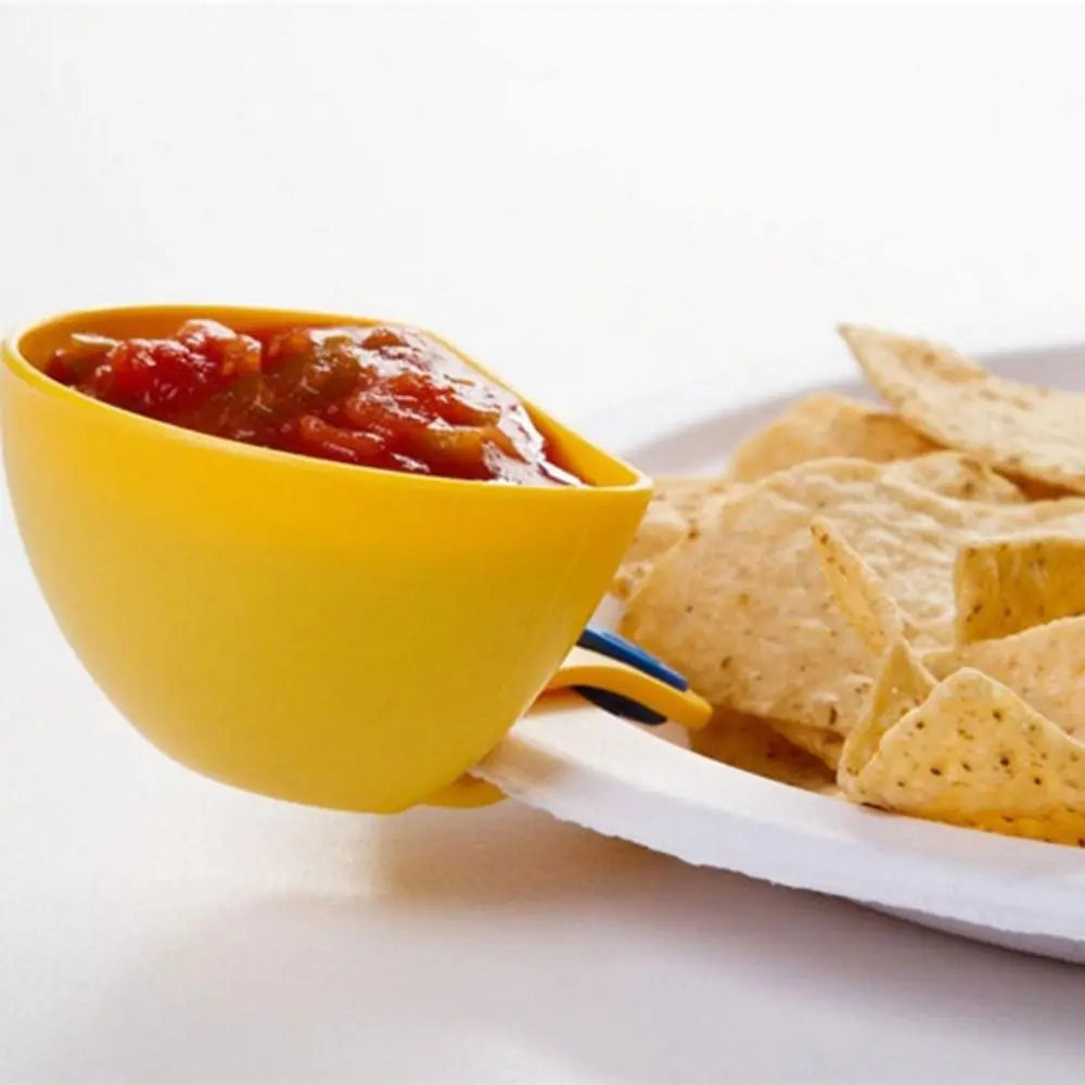Colorful Dip Clip Bowls Clip-On Plastic Spices Dip Container Bowl Kitchen Gadgets Multi-Purpose Dipping Sauce Cups Kitchen