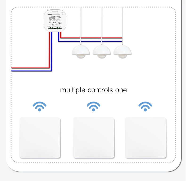 Smart Wifi Wireless Switch RF433 Self-Powered Push Button Wall Panels Remote Controller Light Switch Waterproof Wall Switches