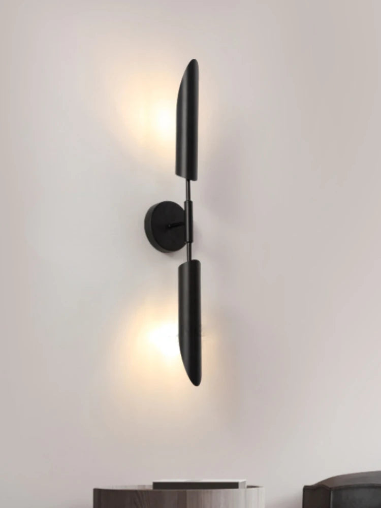 Simple Golden Inclined Tube Porch Living Room Dining  Bedroom Decor Wall Lamp Modern Light Luxury Creative Light Fixtures
