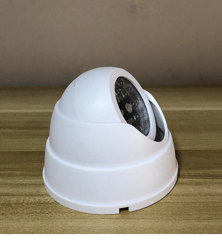 New Red Flashing LED Light Black/White Dummy Conch Camera Home Office Surveillance Security System Fake CCTV Security Camera