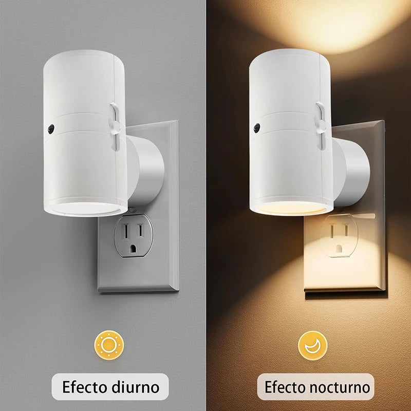 Warm White Light Control Sensor Wall Light 3-color Adjustable Plug-in Staircase Light Suitable for Bedrooms Bedside Desks