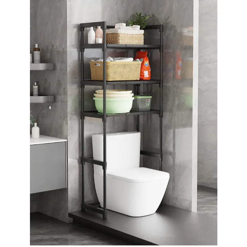Multifunctional assembly washing machine rack 3-layer floor rack toilet storage rack