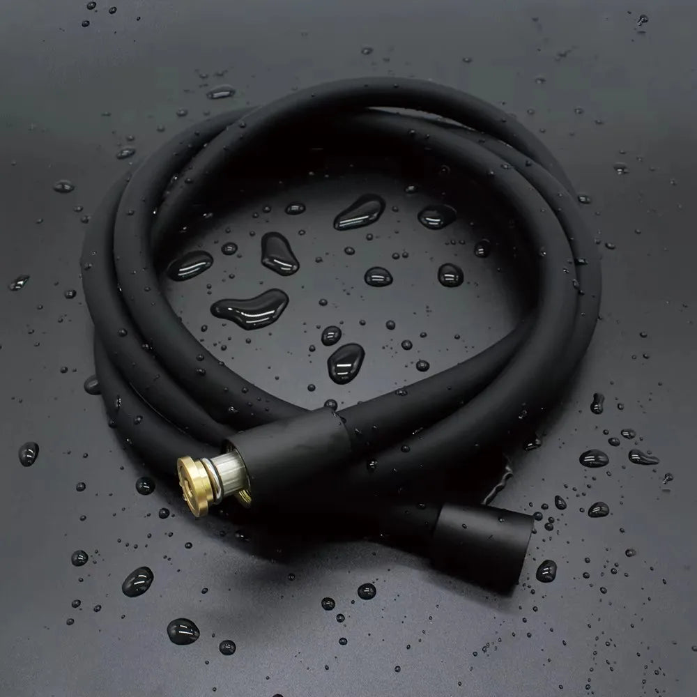1.5/2M Black Latex Shower Head Hose Flexible Tube Pipe High Pressure Silicone Powerful Tap Faucet Toilet Bathroom Accessories