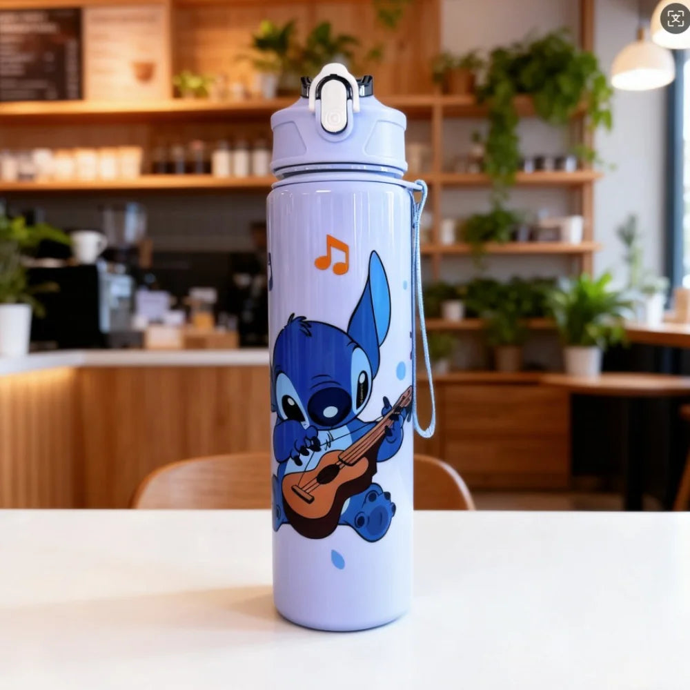 3D Printed Cartoon Pattern Water Bottle, Durable Reusable, Adorable & Fun, Lightweight Sturdy Plastic Cup Ideal for Travel Cute