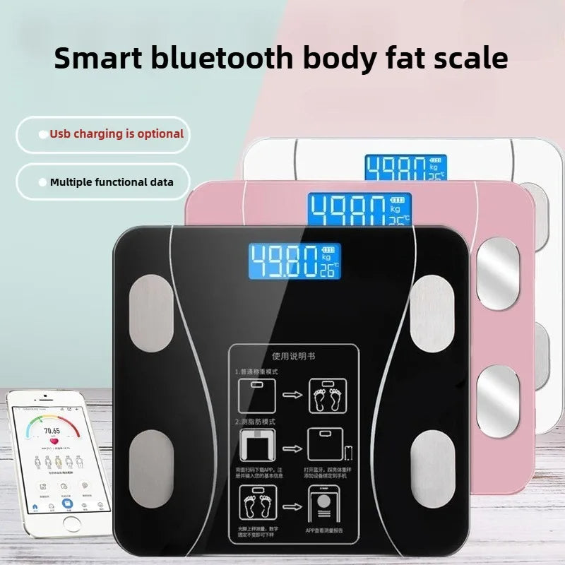 Electronic scale - Home-use, simple charging model, precise measurement, monitoring, healthy weight scale, body fat scale