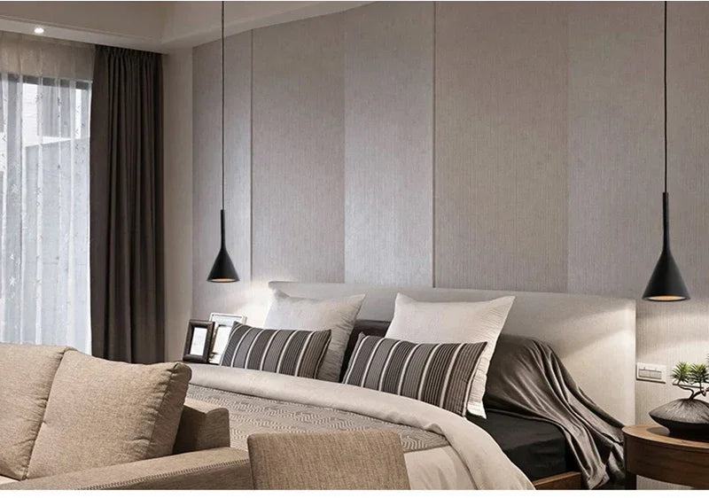 Modern Led Pendant Lights  White Light E27 for Kitchen Fixtures Bedroom Table Dining Room Hanging Lamp Lampshade Home Chandelier
