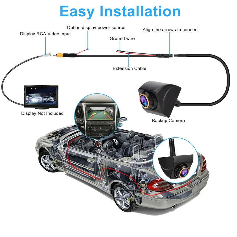 AHD 1920x1080P Car Rear View Camera 170° Fisheye Golden Lens Full HD Night Vision Vehicle Reversing Front Cameras B.H
