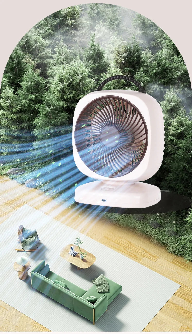 1200mAh-2000mAh Air Circulation Wireless Fan Household Desktop Office Portable Desk Fan Bedroom Large Wind Ceiling Fan