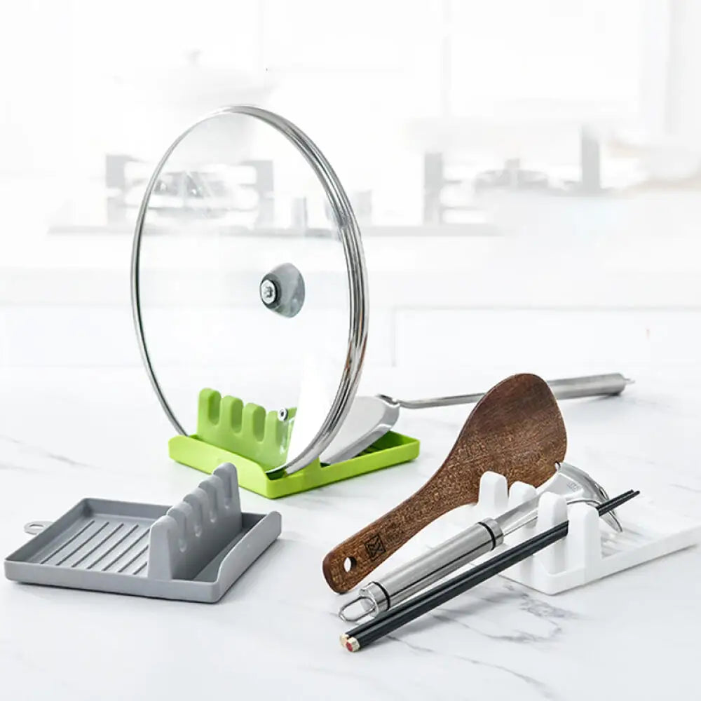 Kitchen Spoon Rest Kitchen Organizer for Fork Spatula Rack Spoon Holder Stand Tableware Storage Rack for Spoon Pot Lid Holder
