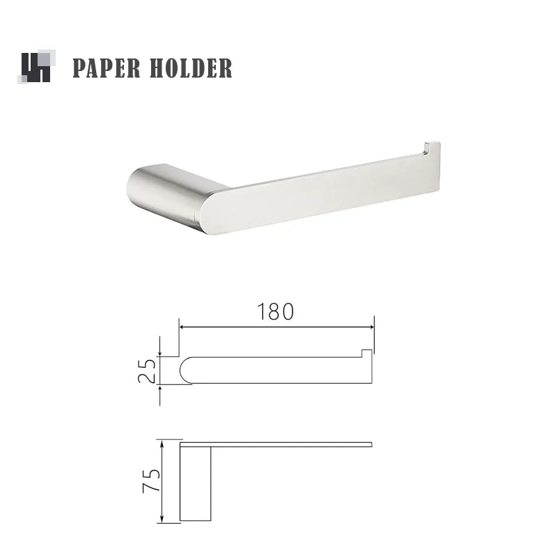 Bathroom Hardware Set Stainless Steel Bathroom Accessories Set Wall Mounted Towel Bar Towel Ring Toilet Paper Roll Holder Set