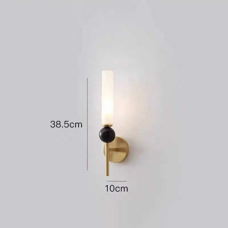 Modern modern wall lamp candle wall lamp copper base glass shade lighting decoration home for living room