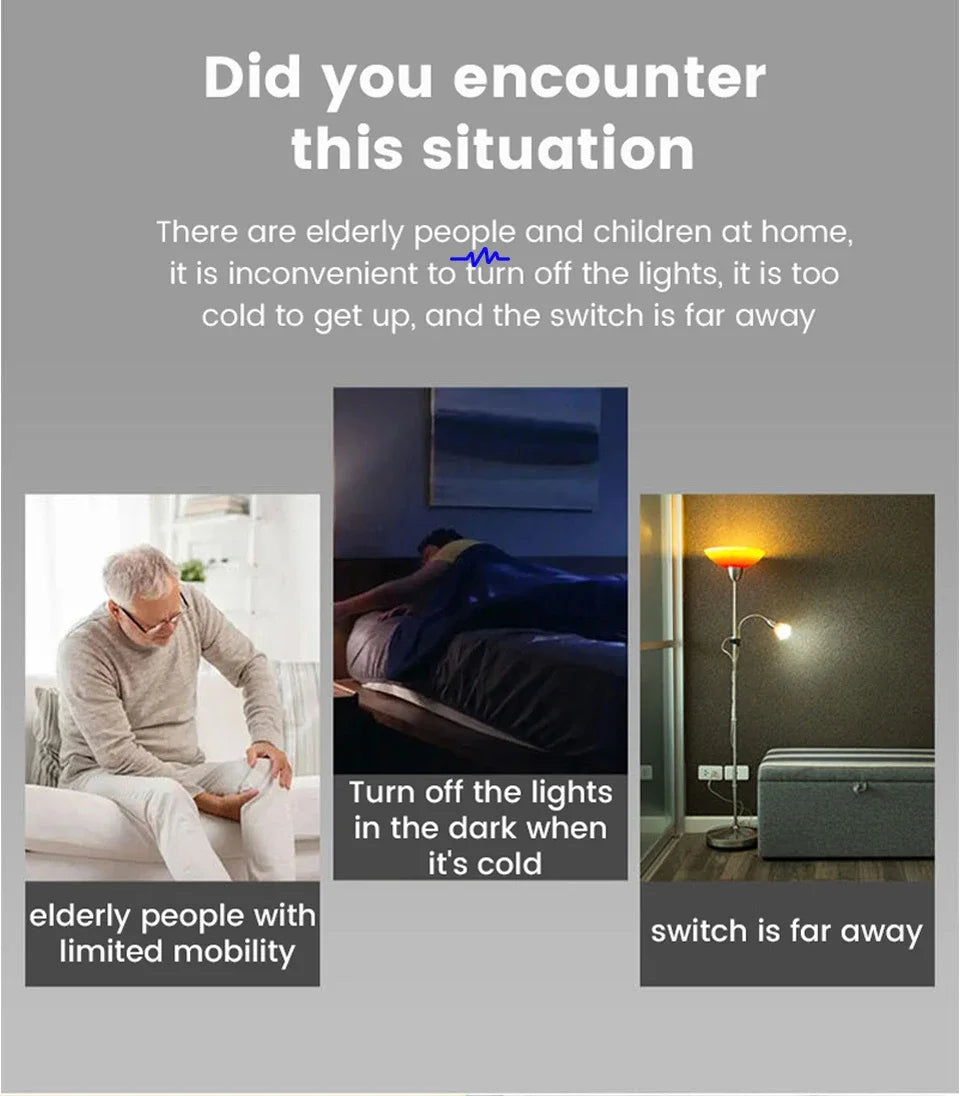 E27 Smart Lamp Holder Infrared Wireless Remote Control Timer Switch AC85-265V 220V 110V House Switch Baby Room Bedroom Switch