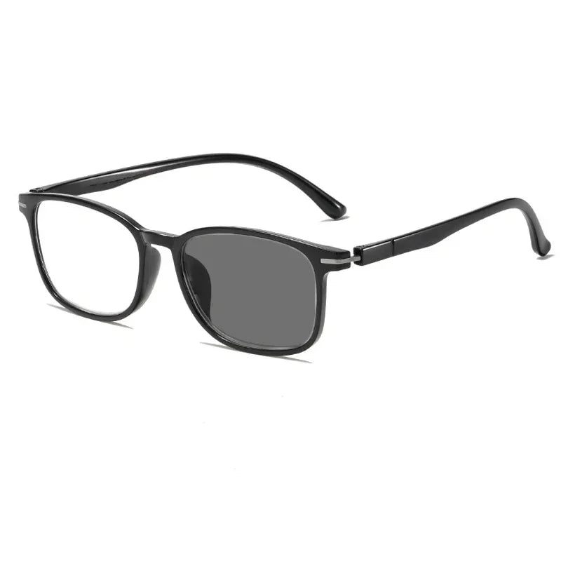 Reading Glasses with Diopter Fashion Trendy Blue Light Blocking Photochromic Presbyopia Eyeglasses Vintage Anti-UV Sunglasses