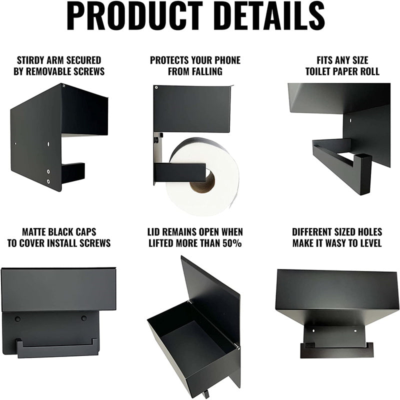 Wall Mount Toilet Paper Holder Bathroom Tissue Accessories Rack Holders Self Adhesive Punch Free Kitchen Roll Paper Accessory