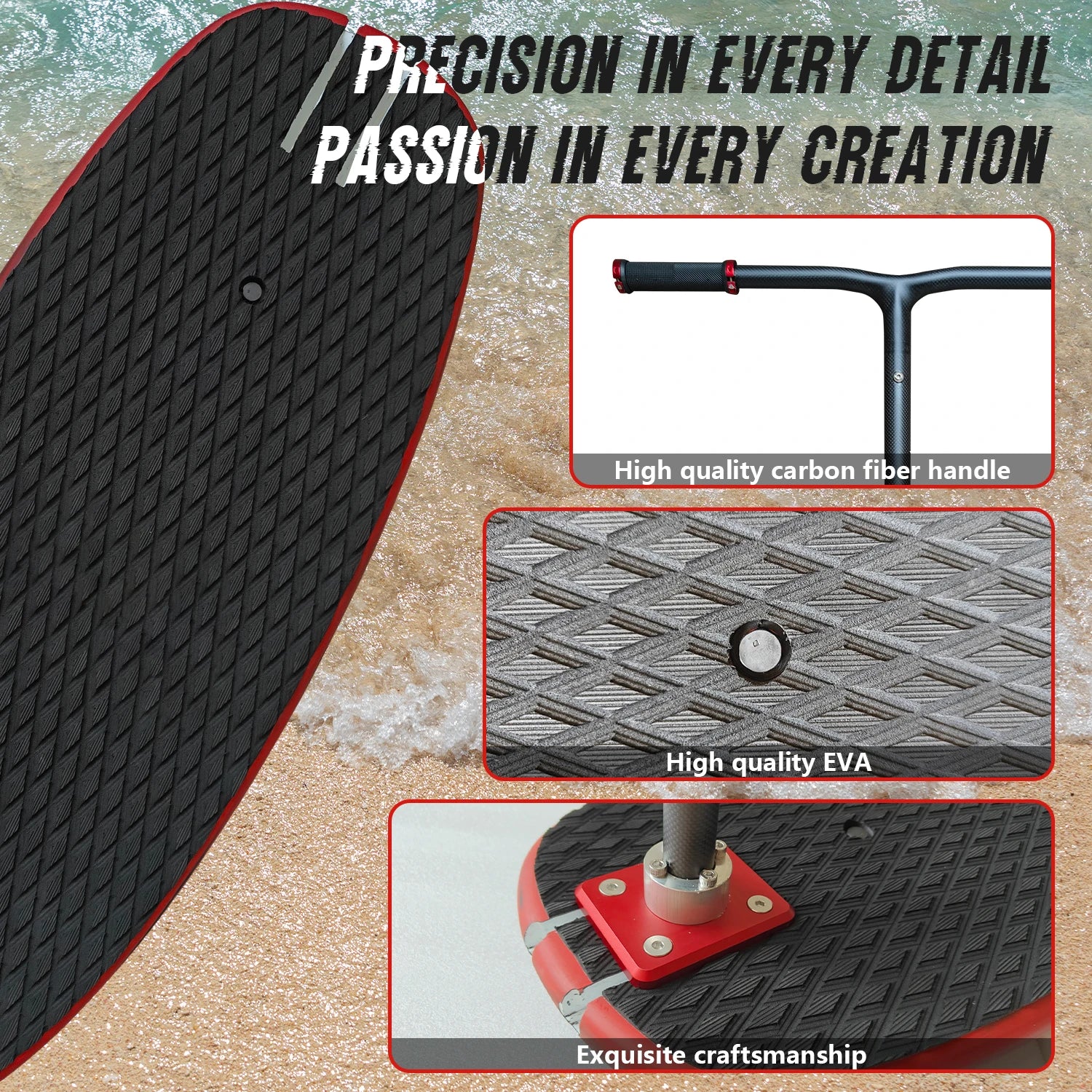 New Design Foil Pumping Electric Water Play Wave Surfing Hydrofoil Surfboard With Detachable Handle bar Carbon Board Handlebars