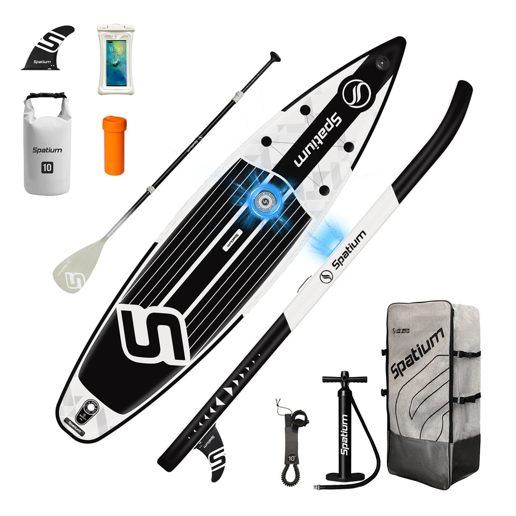 Spatium Inflatable Paddle Board Touring Portable Water Sports Air Inflatable Anti-Skid Surfing Board Equipped With Backpack